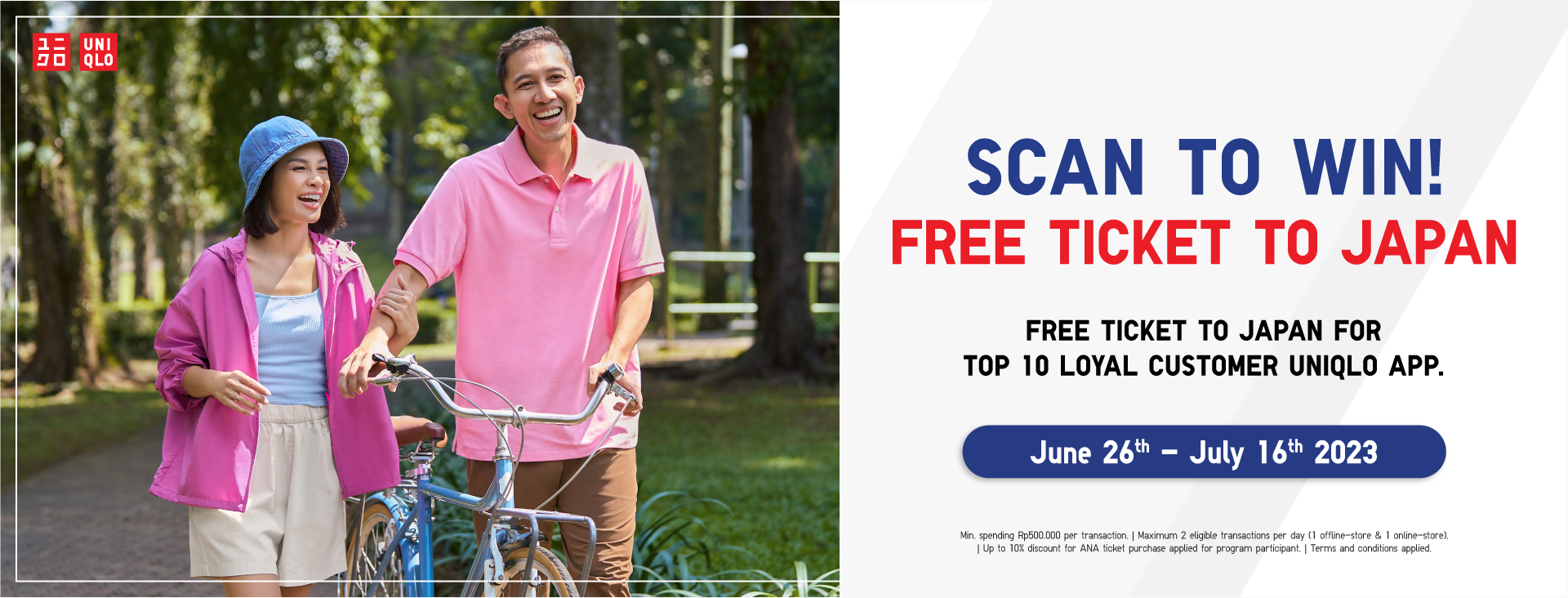 Scan to win!Free ttcket to japan.