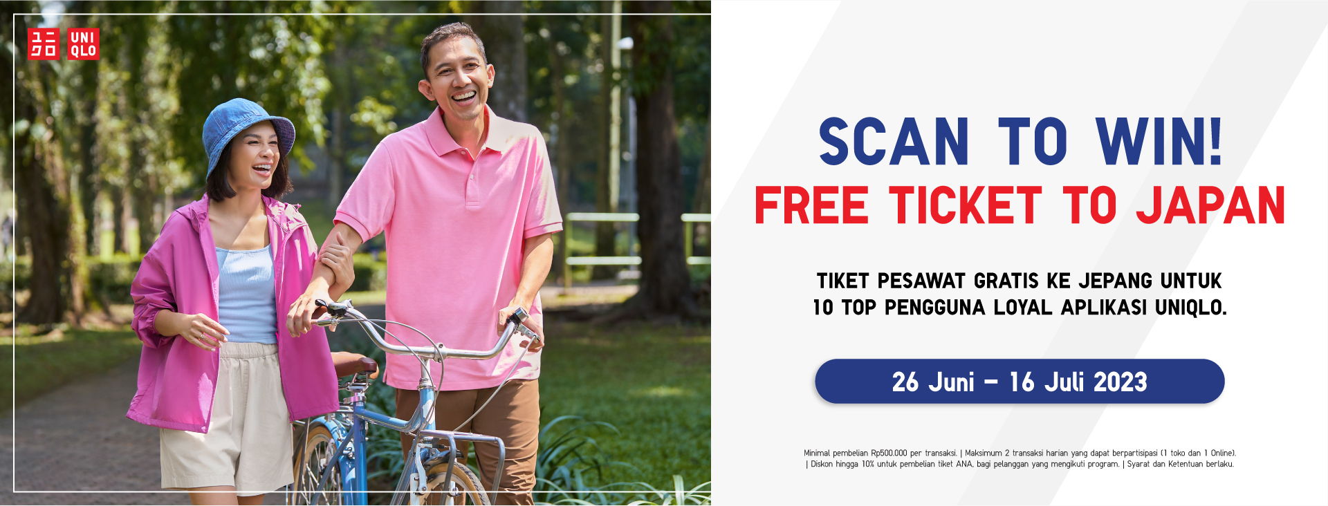 Scan to win!Free ttcket to japan.